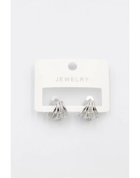 Taşlı Küpe - Gümüş