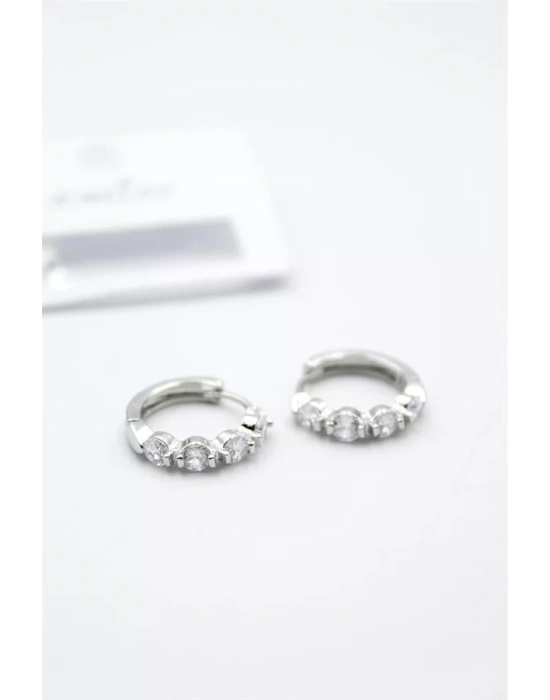 Taşlı Küpe - Gümüş