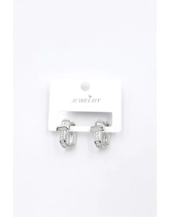 Taşlı Küpe - Gümüş