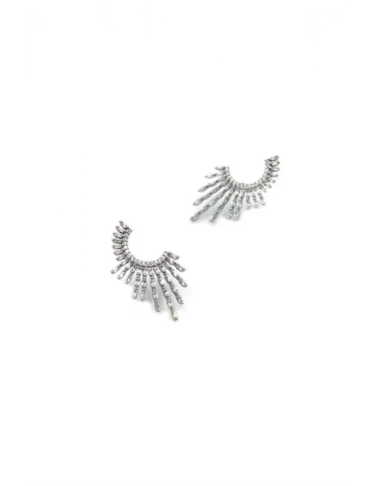 Taşlı Küpe - Gümüş