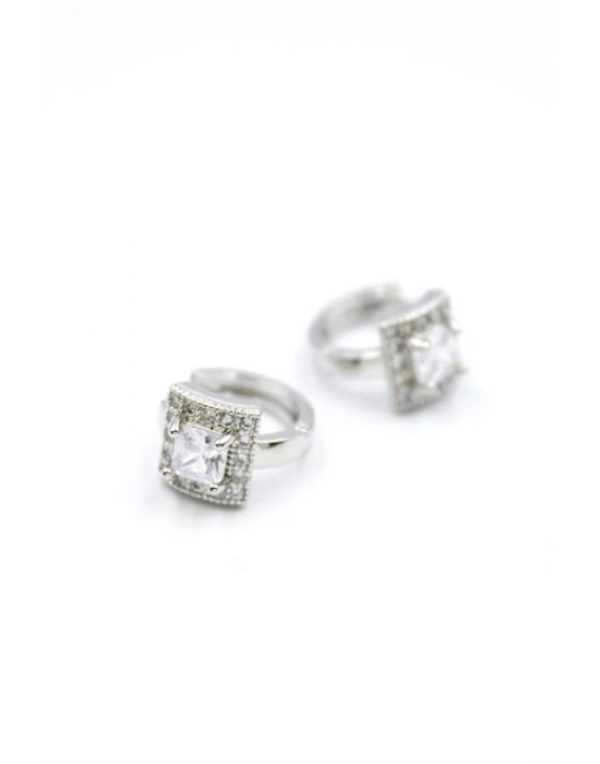 Taşlı Küpe - Gümüş