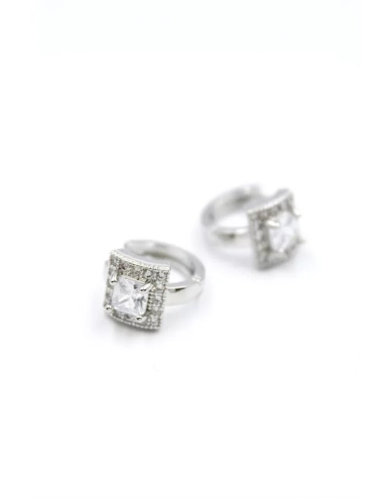 Taşlı Küpe - Gümüş