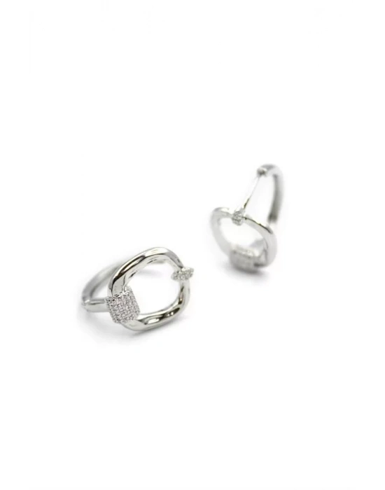 Taşlı Küpe - Gümüş