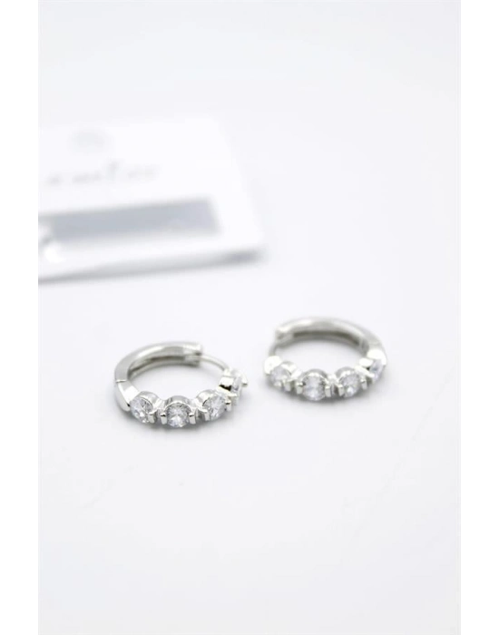 Taşlı Küpe - Gümüş