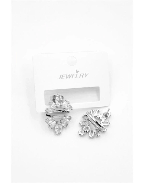 Taşlı Küpe - Gümüş