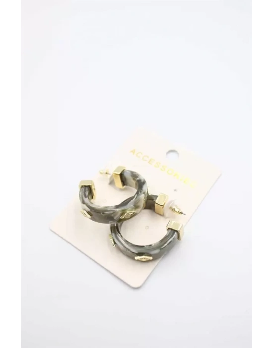 Taşlı Küpe - Yeşil