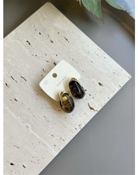 Taşlı Küpe - Yeşil