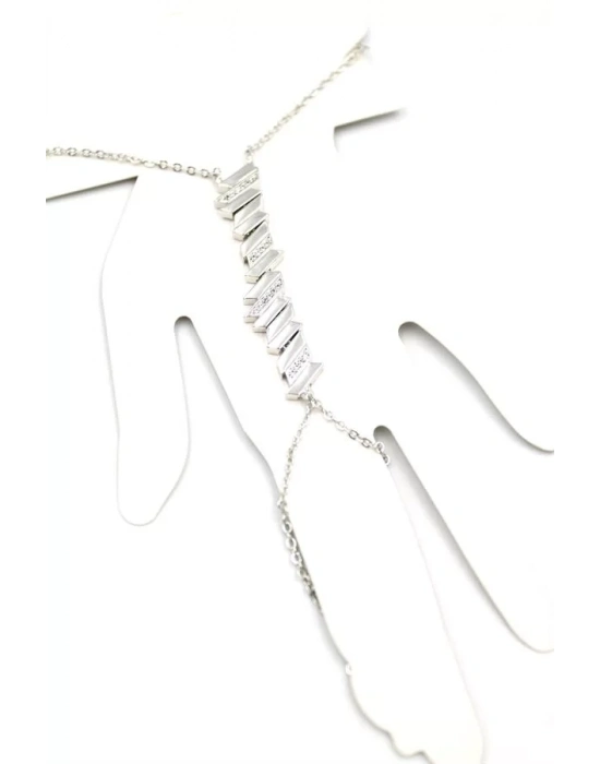 Taşlı Şahmeran Bileklik - Gümüş