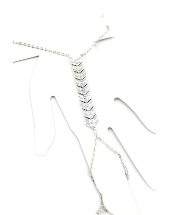 Taşlı Şahmeran Bileklik - Gümüş