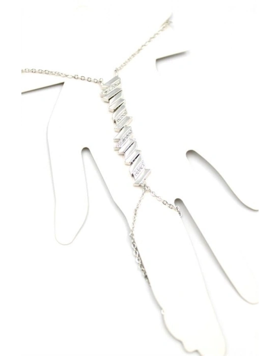 Taşlı Şahmeran Bileklik - Gümüş