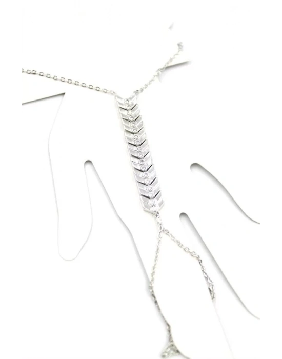 Taşlı Şahmeran Bileklik - Gümüş