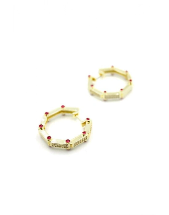 Taşlı Serenay  Küpe - Altın