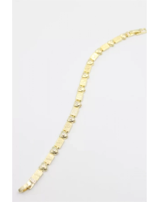 Taşlı Vip Bileklik - Altın