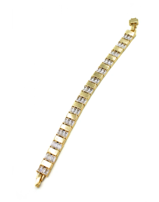 Taşlı VİP Bileklik - Altın