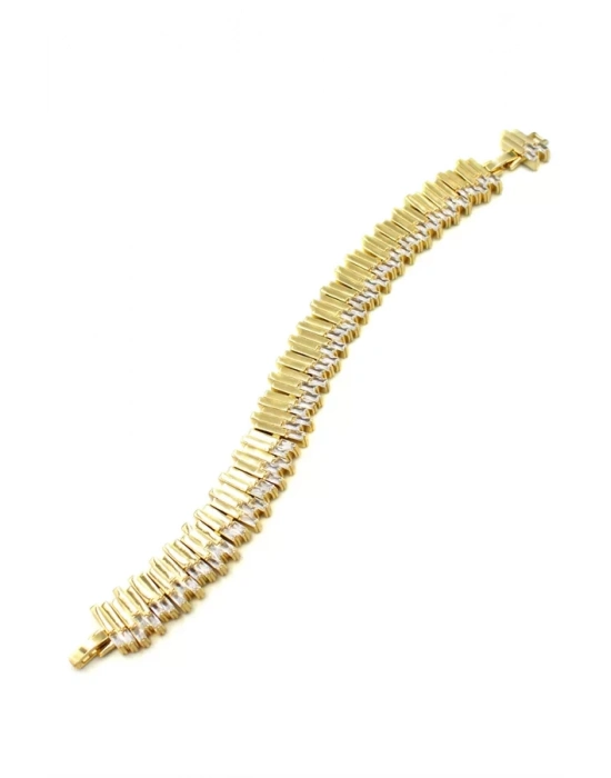 Taşlı VİP Bileklik - Altın