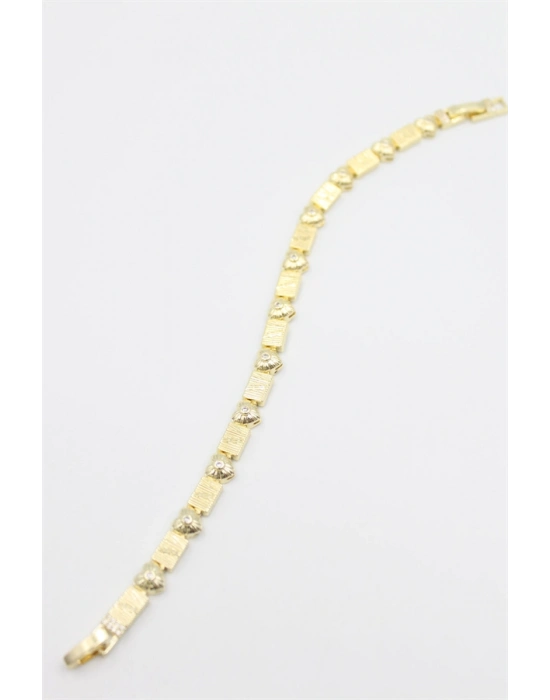 Taşlı Vip Bileklik - Altın