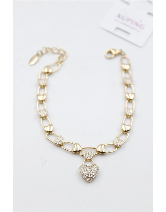 Taşlı Vip Bileklik - Rose