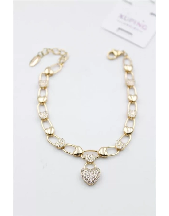 Taşlı Vip Bileklik - Rose