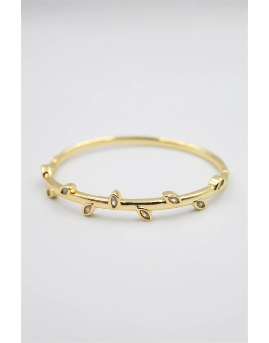 Taşlı Vip Bilezik - Altın