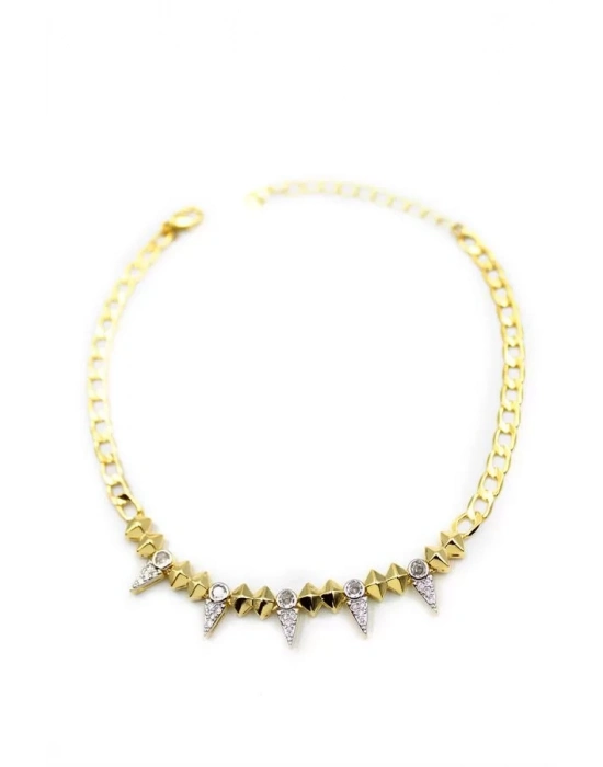 Taşlı Vip Halhal - Altın