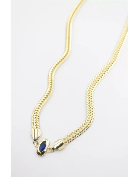 Taşlı Vip Kolye - Altın