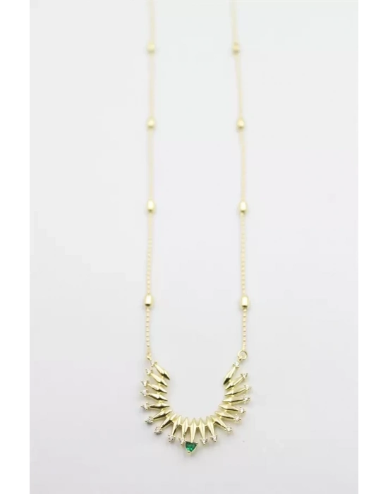 Taşlı Vip Kolye - Altın