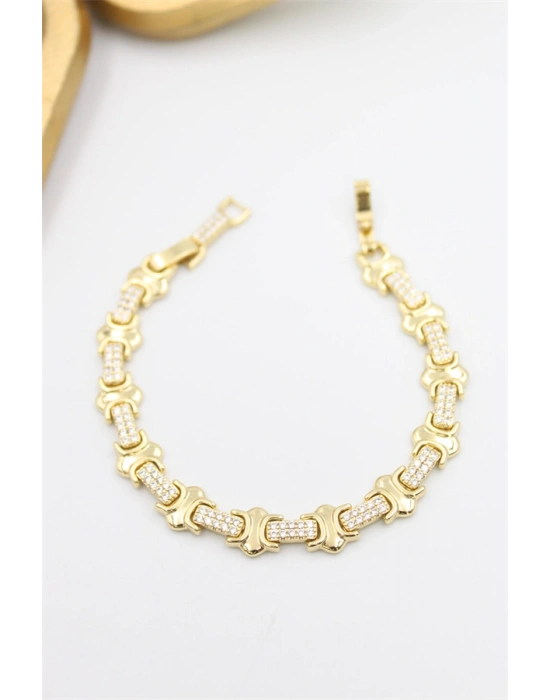 Taşlı Xuping Bileklik - Altın