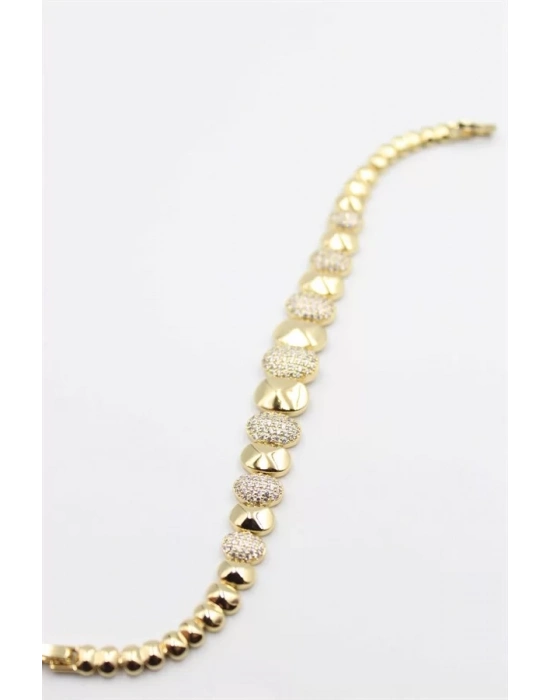 Taşlı Xuping Bileklik - Altın