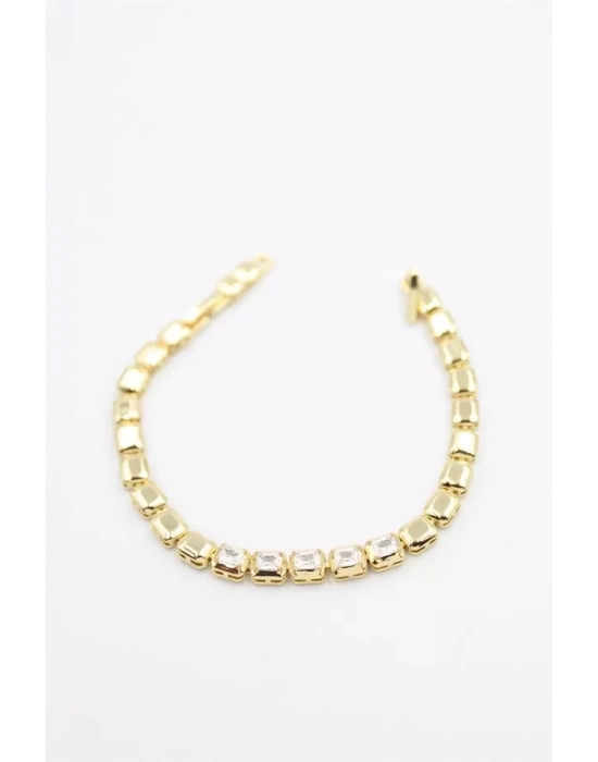 Taşlı Xuping Bileklik - Altın