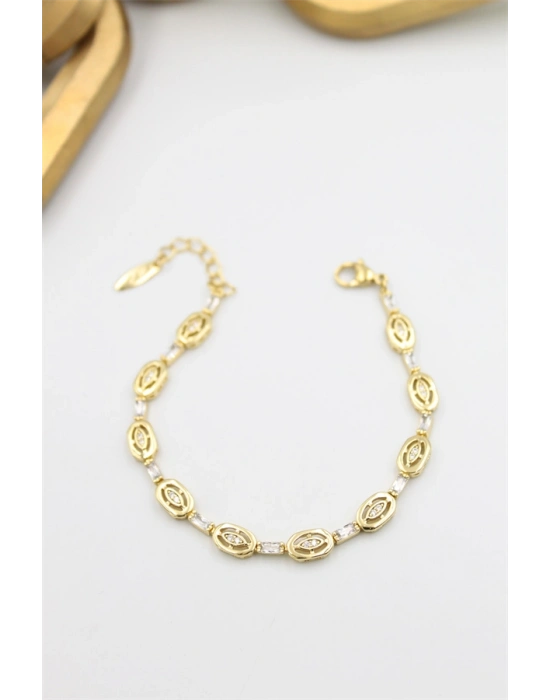 Taşlı Xuping Bileklik - Altın