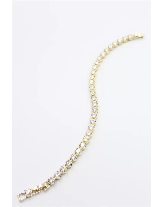 Taşlı Xuping Bileklik - Altın