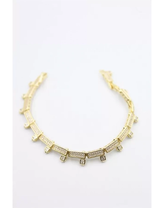 Taşlı Xuping Bileklik - Altın