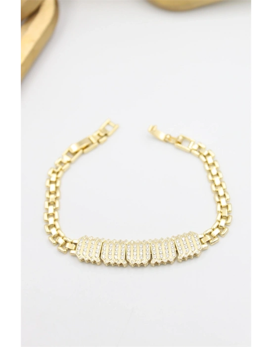 Taşlı Xuping Bileklik - Altın