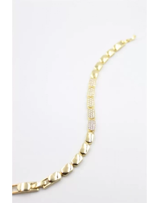 Taşlı Xuping Bileklik - Altın