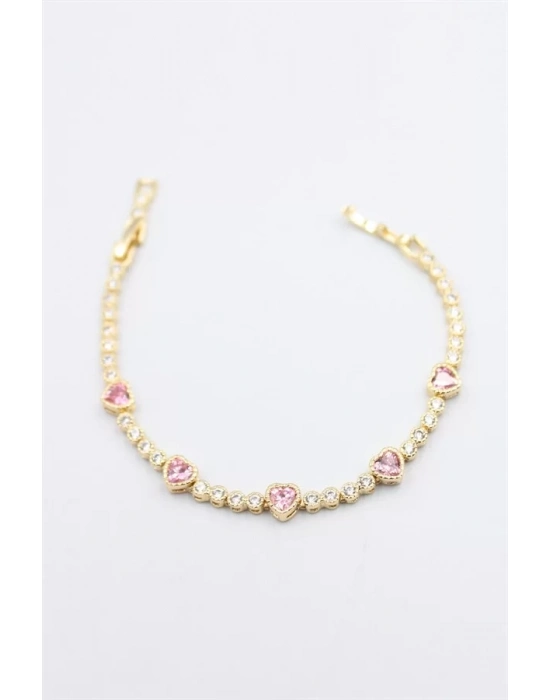 Taşlı Xuping Bileklik - Altın