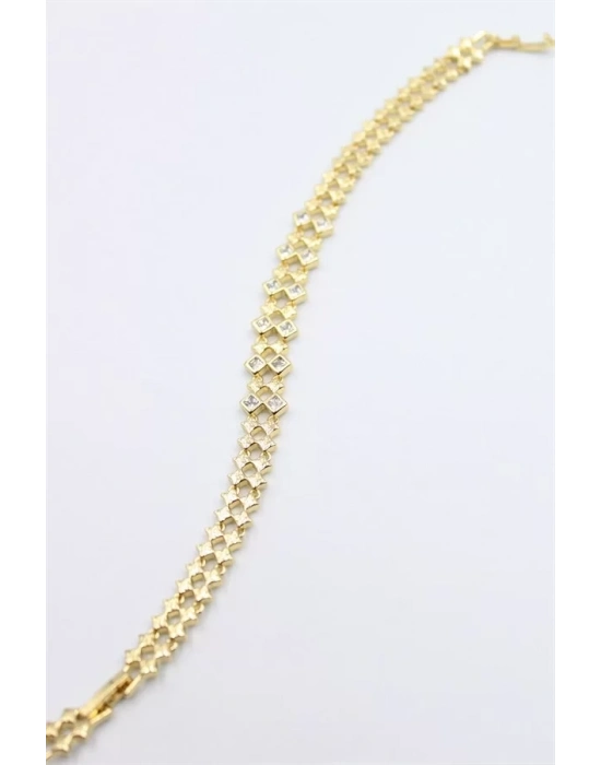 Taşlı Xuping Bileklik - Altın