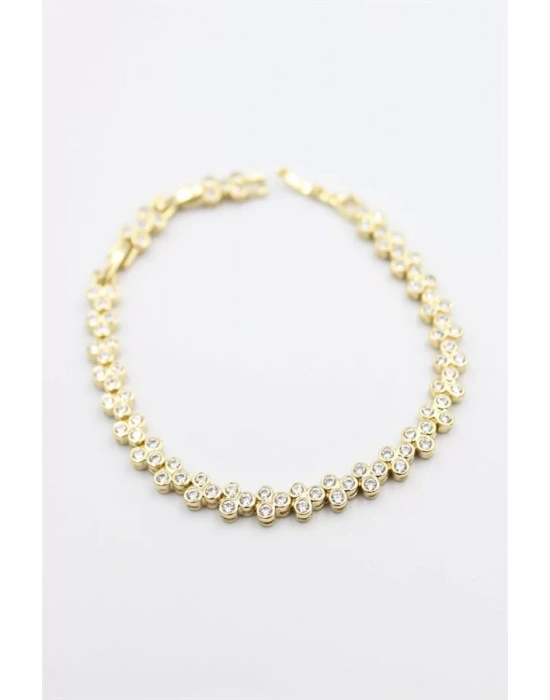 Taşlı Xuping Bileklik - Altın