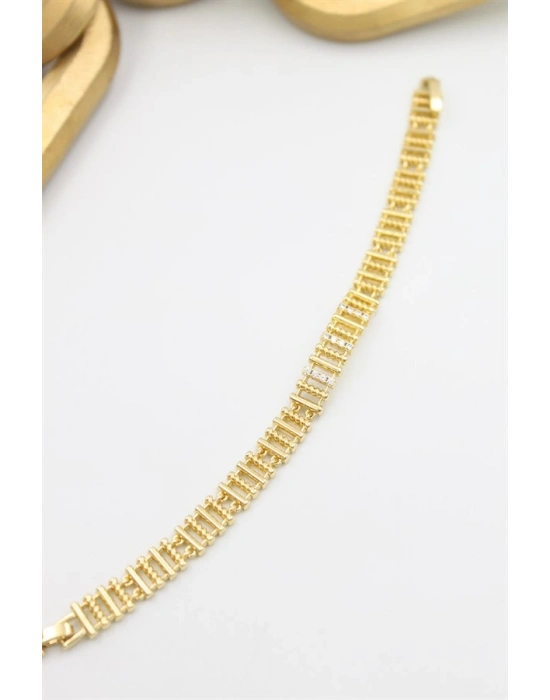 Taşlı Xuping Bileklik - Altın