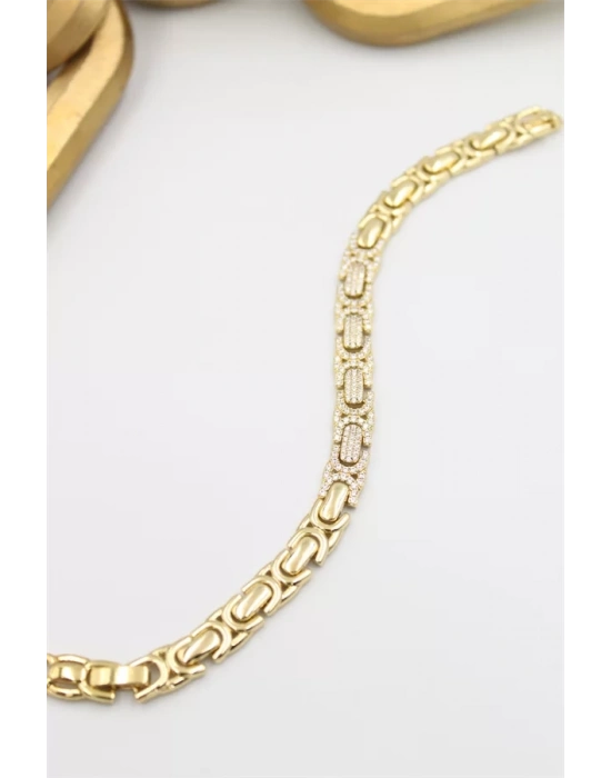 Taşlı Xuping Bileklik - Altın