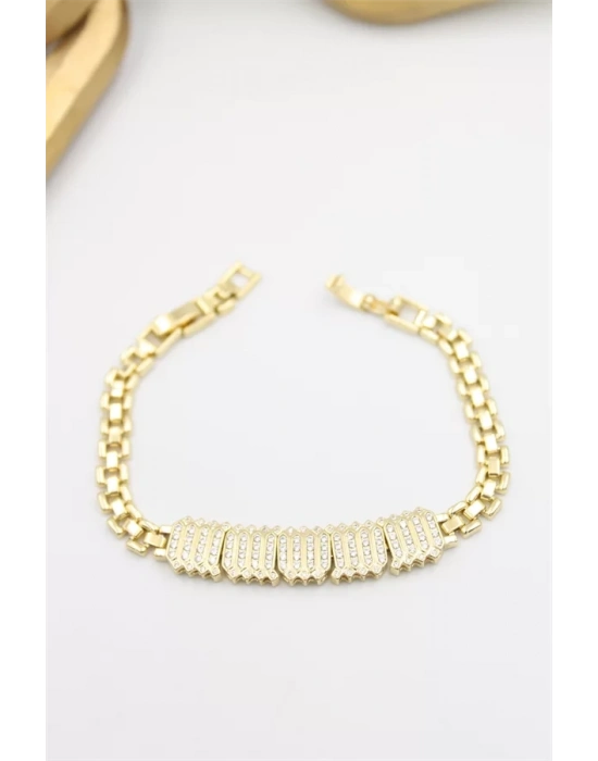 Taşlı Xuping Bileklik - Altın