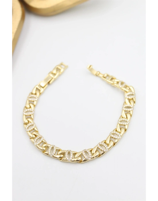 Taşlı Xuping Bileklik - Altın