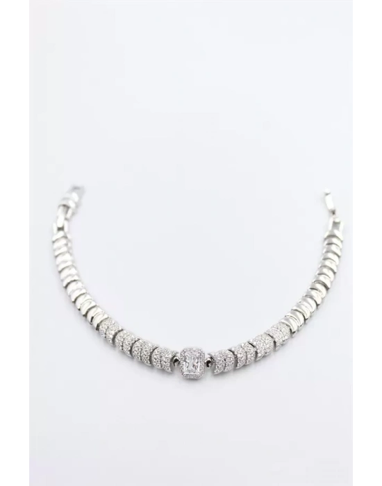 Taşlı Xuping Bileklik - Gümüş