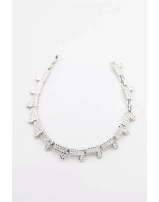 Taşlı Xuping Bileklik - Gümüş