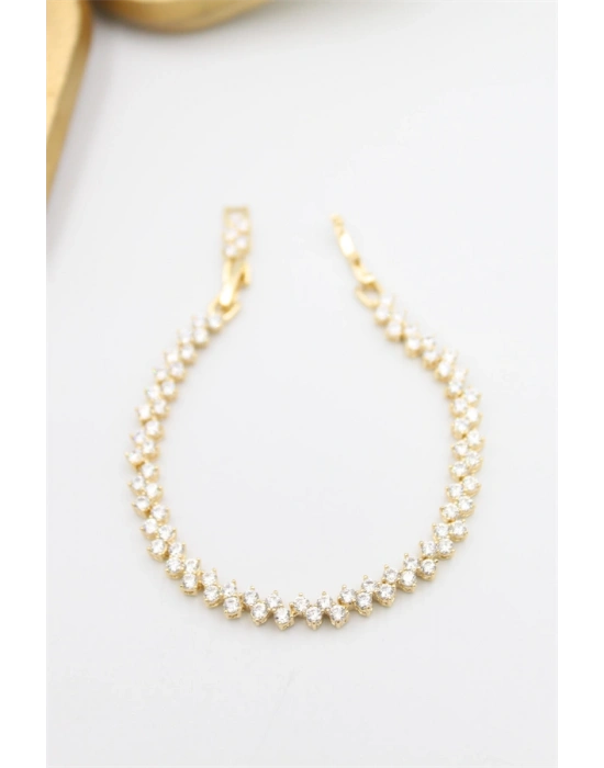 Taşlı Xuping Vip Bileklik - Altın