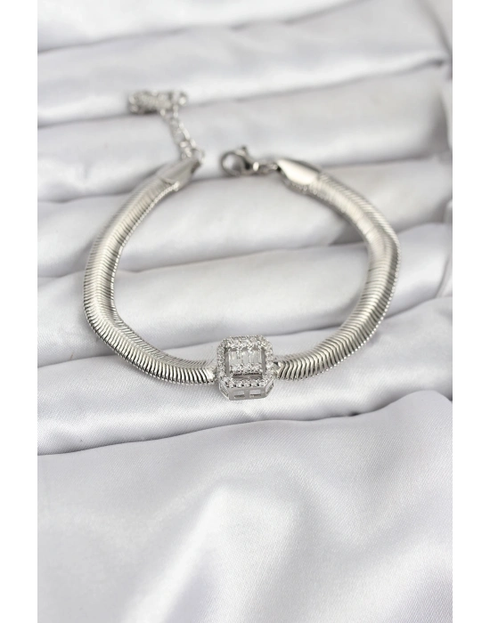 Taşlı Yuvarlak El Aynası Kalın Model 3