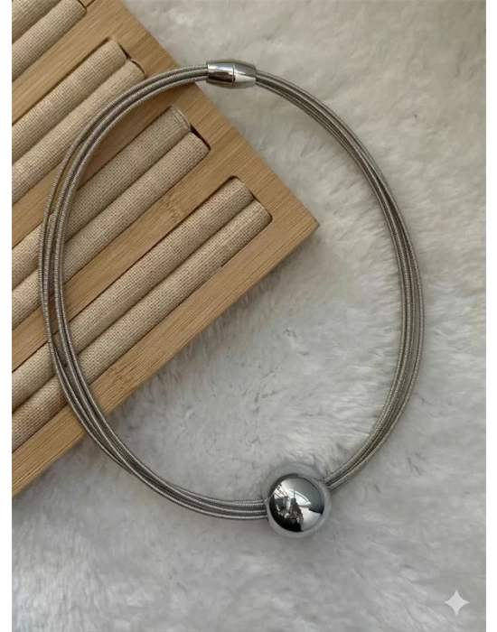 Tasma Kolye - Gümüş