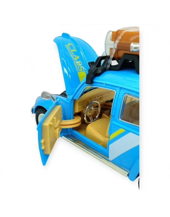 Tatil Serisi - Sesli Işıklı Vosvos Araba 18 cm - Mavi