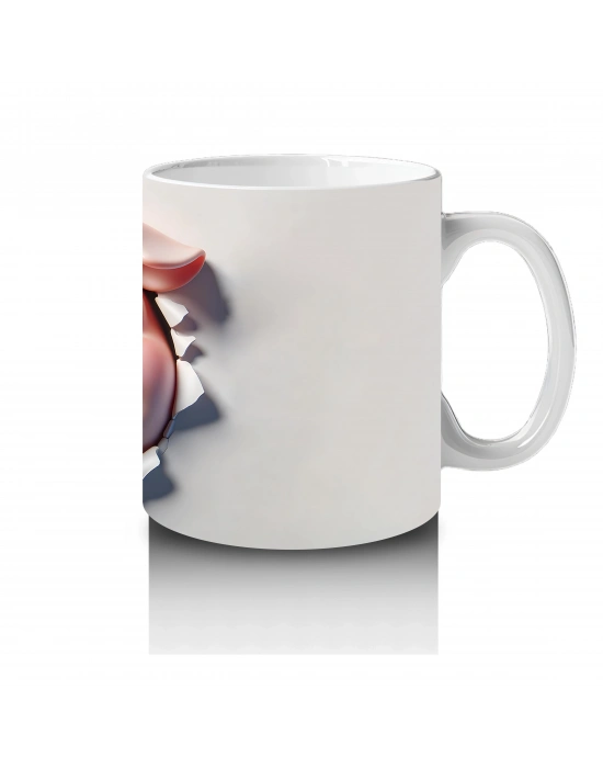 Tatlı Gülümsemesiyle Şapkalı Domuz – Baskılı Kahve Kupası