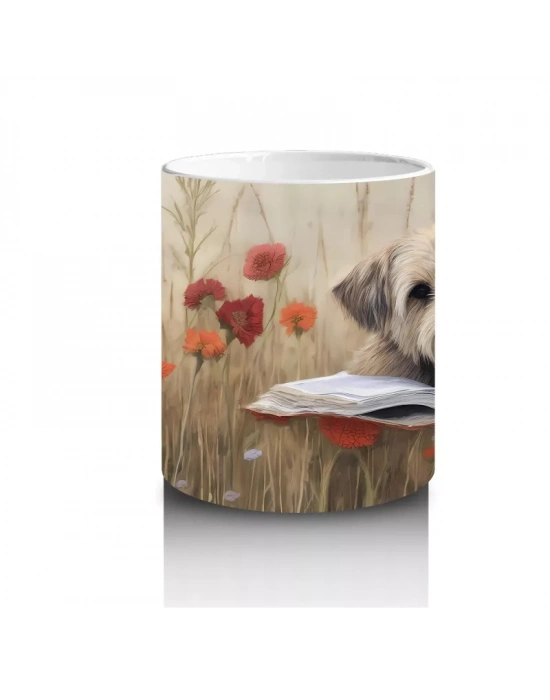 Tatlı Oyuncaklar ve Kitap Okuyan Köpek – Baskılı Kahve Kupası