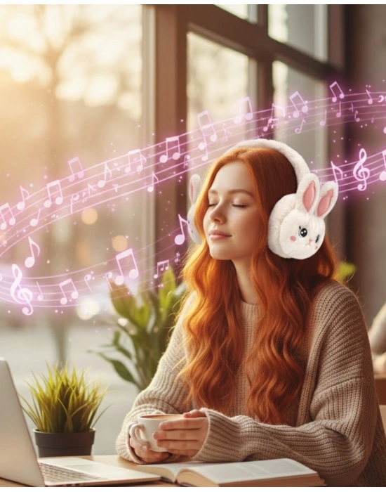 ® Tavşan Kulaklı Bluetooth Kulaklık Şarjlı Kablosuz Stereo Ses